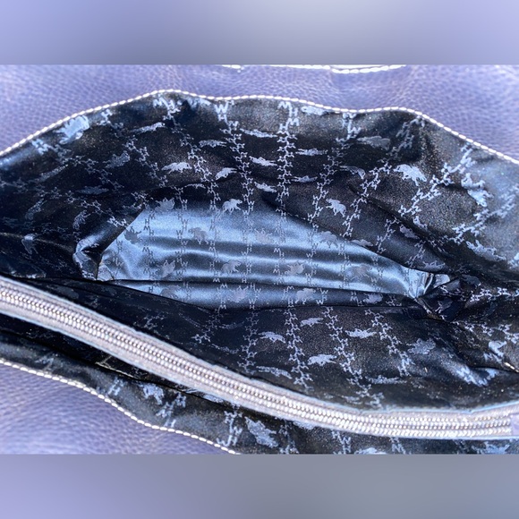 Authentic Vintage Hunting World Leather & Denim Tote/Handbag - Picture 9 of 15